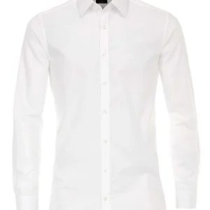 Venti Heren Overhemd Wit Poplin Body Fit ML7