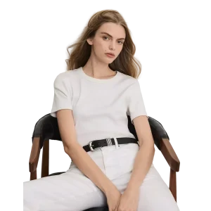 Veronica Beard Pruitt Ribbed T-Shirt - Match Laren