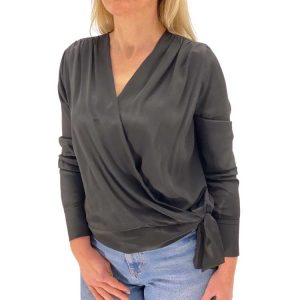 Blouse van zijdeblend